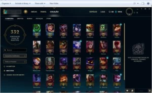 Vendo conta Lv 59 - 332 Maestrias - 82 Champ 27 Box Prata5 - League of Legends LOL