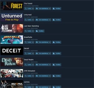 CONTA STEAM CS/RUST/R6/RAFT/GTA/ARK/NARUTO/GREENHEL/THEFORES