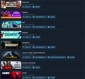 CONTA STEAM CS/RUST/R6/RAFT/GTA/ARK/NARUTO/GREENHEL/THEFORES