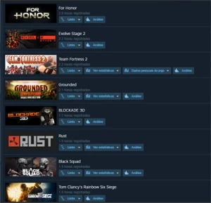 CONTA STEAM CS/RUST/R6/RAFT/GTA/ARK/NARUTO/GREENHEL/THEFORES