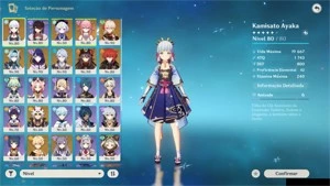 Conta com Ayaka, Ayato, Raiden, Yae, Kazuha... +Varios - Genshin Impact