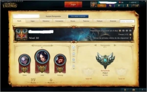 Conta League of Legends Atualmente Prata 1 70k de ip LOL