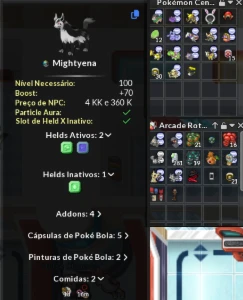 Vendo conta lvl 186 com 42 dias de vip, pokemons,SV AURORA - PokeXGames PXG