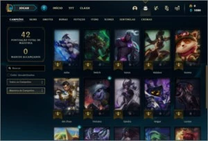 Conta platina 2 Sem email verificado 3 skins e 30 champs - League of Legends LOL