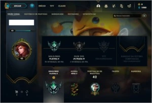 Conta platina 2 Sem email verificado 3 skins e 30 champs - League of Legends LOL