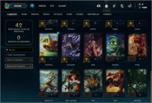 Conta platina 2 Sem email verificado 3 skins e 30 champs - League of Legends LOL