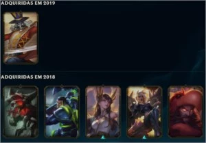 CONTA DE LOL UNRANKED - 52 CAMPEÕES - 25 SKINS - League of Legends