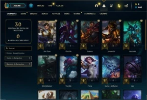 Conta platina 4 com 26 Champs e 3 Skins - League of Legends LOL