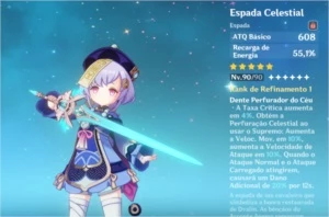 Conta ar 55 com  venti,qiqi,ganyu,klee,diluc,mona e jean - Genshin Impact