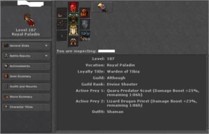 RP 107 + EK 133 + ED 100+ - Celebra e Gladera - Tibia