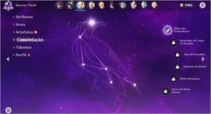 CONTA COM VENTI + MONA + FISCHL COM 1 CONSTELAÇÃO - Genshin Impact
