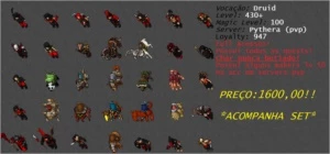 Druid 430+ em SERVER PVP Charlover full! - Tibia
