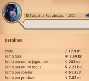 Conta Albion 2.6B Fama - NA - Albion Online