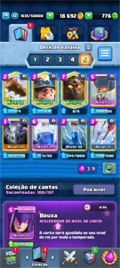 conta clash royle. LvL 12, 100 cartas, arena:covil dos patif - Clash Royale