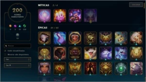 Conta LOL 195 Skins + 200 Icones + Chromas, conta de 2014 - League of Legends