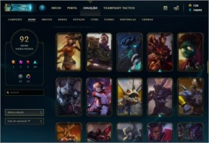 CONTA LOL LV 224 -Todos os campeões, 74k de essência - League of Legends