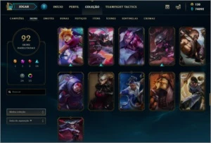 CONTA LOL LV 224 -Todos os campeões, 74k de essência - League of Legends