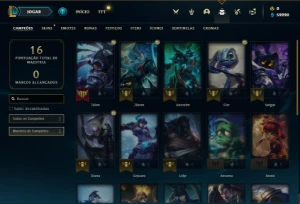 Conta MESTRE com 22 Champs e 2 Skins ( 81% de Win Rate ) - League of Legends LOL