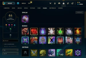 Conta MESTRE com 22 Champs e 2 Skins ( 81% de Win Rate ) - League of Legends LOL