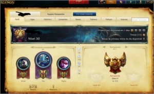 Venda ou Troca Conta League of Legends - ELO GOLD V LOL