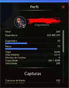 Vendo Acc Nível 200 Orebound- Mundo Prisma - PokeXGames PXG