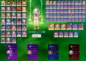 Conta [AR 56, NA] 5* Ganyu/Venti/Xiao/Diluc/Nahida/Zhongli +
