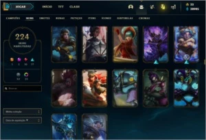 Conta de LoL (Diamante) (200+ skins) (ALL CHAMPS)  (40k EA) - League of Legends