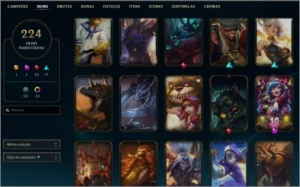 Conta de LoL (Diamante) (200+ skins) (ALL CHAMPS)  (40k EA) - League of Legends