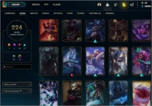 Conta de LoL (Diamante) (200+ skins) (ALL CHAMPS)  (40k EA) - League of Legends