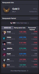 Acc Winrate Alta - League of Legends LOL