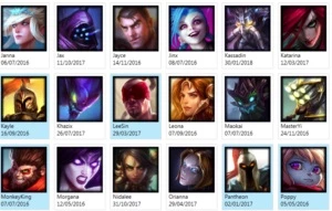 conta plat5 61 campeões e 18 skins - League of Legends LOL