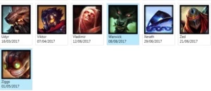 conta plat5 61 campeões e 18 skins - League of Legends LOL