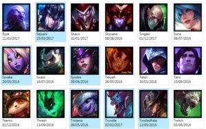 conta plat5 61 campeões e 18 skins - League of Legends LOL