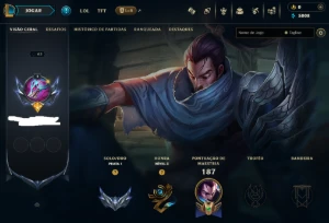 prata 1, 12 Skins, 1 Lendária, Mmr Top, Lol Lvl 65, 85 Champ - League of Legends