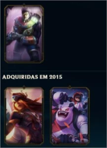 Conta Lol level 148 33 skins 134 campeões Platina IV - League of Legends