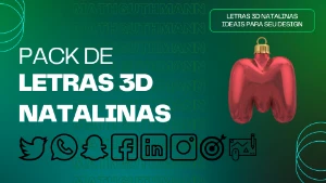 Pack de letras 3D natalinas