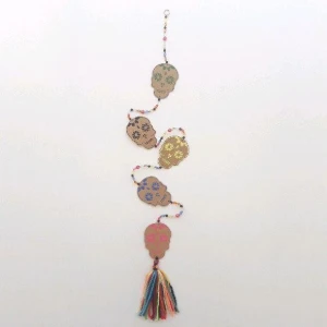 Cordão Decorativo Caveira Mexicana Colorida - Artesanato e Personalizados