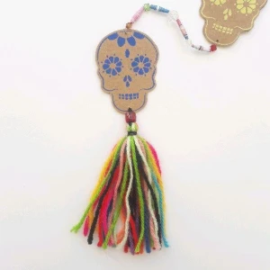 Cordão Decorativo Caveira Mexicana Colorida - Artesanato e Personalizados