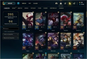 Conta prata 3 com 87 Champs e 64 Skins - League of Legends LOL