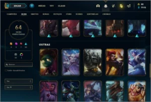 Conta prata 3 com 87 Champs e 64 Skins - League of Legends LOL