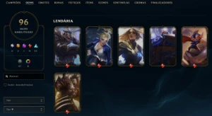 Conta LOL Full Acesso - 122 Champs e 96 Skins - Kayle Juiza - League of Legends