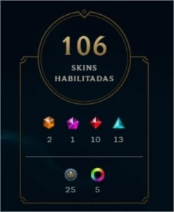 Duas contas LOL: 87 champ + 51 skins e 152 champ + 106 skins - League of Legends