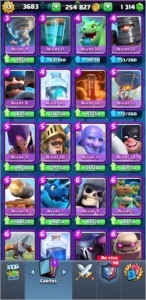 Conta Clash Royale nvl 13 1300 gemas ....