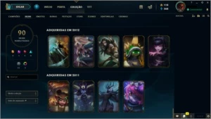 CONTA LOL COM SKINS RARAS - League of Legends