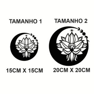 Quadro Flor da Lua em MDF Preto - Artesanato e Personalizados