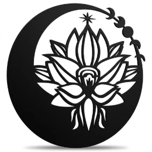 Quadro Flor da Lua em MDF Preto - Artesanato e Personalizados