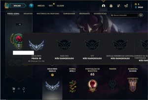 Conta prata 3 com 34 Champs e 13 Skins + 1 Fragmento - League of Legends LOL