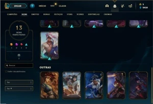 Conta prata 3 com 34 Champs e 13 Skins + 1 Fragmento - League of Legends LOL