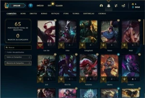Conta prata 3 com 34 Champs e 13 Skins + 1 Fragmento - League of Legends LOL