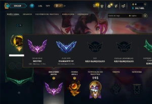 Mestre com 105 Champs e 12 Skins
